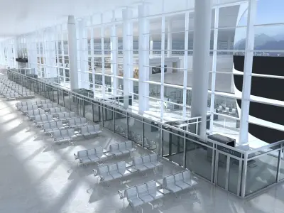 Airport Departures Lounge 3D model