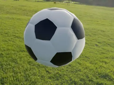 Football low Poly Game Ready Asset Low-poly 3D model