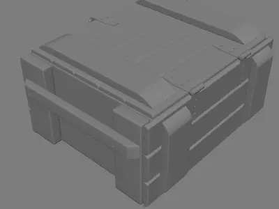 Box for army Free low-poly 3D model