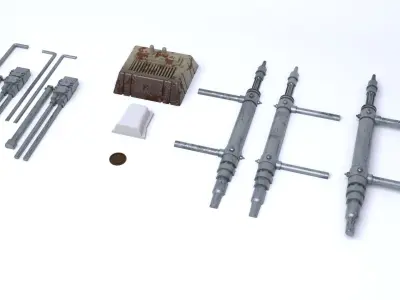 Star Wars Wall Parts 2 1-18 Scale 3D print model