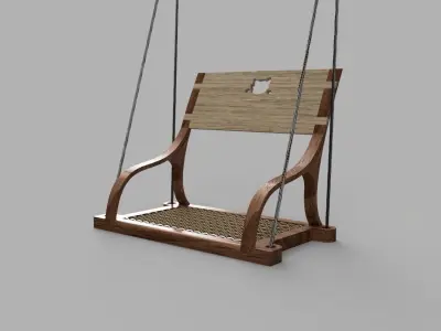 Patio Swing Hanging Chair Porch Swing 3D print model