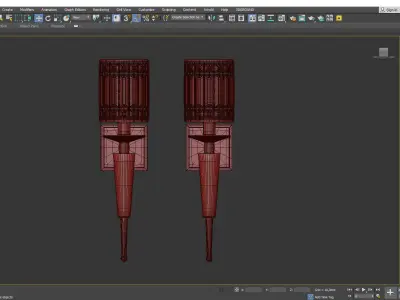 Cahas Wall Sconce Low-poly 3D model
