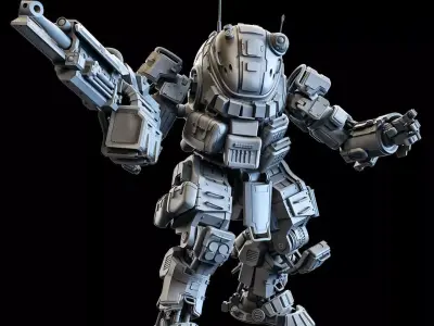 Titanfall Ogre 100mm 3D print model