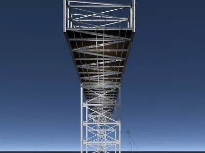 Belt conveyor structure 25i37 3D model