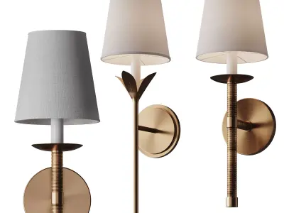  Olive Leaf Stem And Demske Sconce 3D model