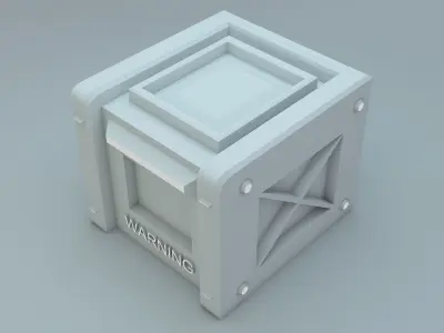 sci fi Cargo Container 3D model Low-poly 3D model