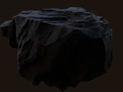 Rock Cliff Assembly Asset for Concept Art 3D model