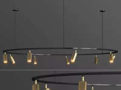 Lino Round Spotlight Pendant Lampatron 3D model