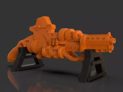 Stylized Sci-Fi Shotgun Sculpture 3D print model