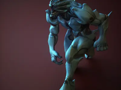 Impetus creature in motion 3D model