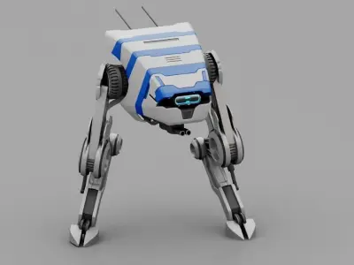 Dino robot  rigged character 3D model