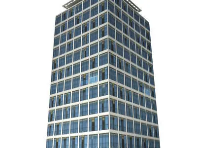 10 Architectural Buildings Low-poly 3D model