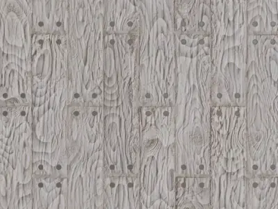 Weathered Grey and White Wood Planks PBR Seamless Texture