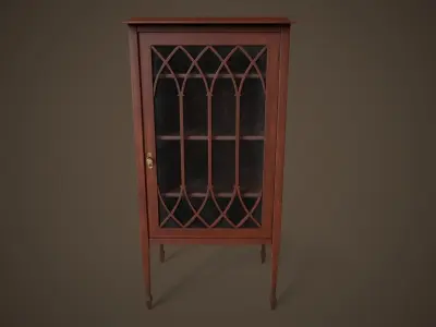 Small vintage cabinet Low-poly 3D model