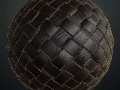 Natural Light Woven Rattan PBR Seamless Texture