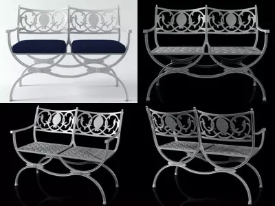 Valletta Double Bench 3D model