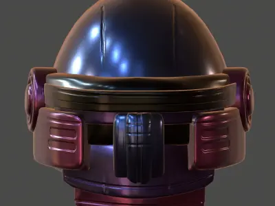 Gas mask helmet 3d model scifi Low-poly  Low-poly 3D model 246