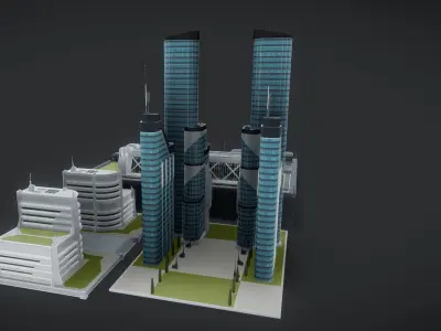 Future urban architecture in science fiction A03 3D model