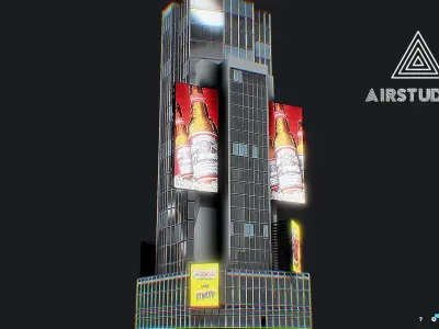 Times Square Building Low-poly 3D model