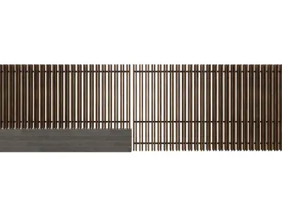 Entrance group with gate 3D model