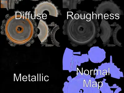 Ornate Garden Fountain Model Pack Low-poly 3D model