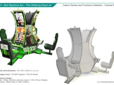 Casino Machine And Lighting Collection 3D model