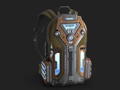 Sci Fi Bag Low-poly 3D model