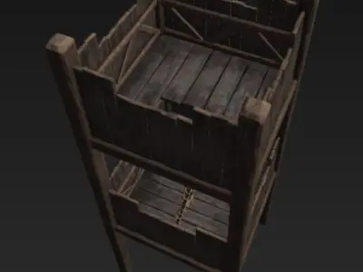Wooden Watchtower Roman Low-poly 3D model