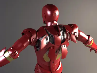 Iron Man Rigged 3D model