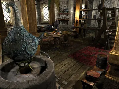 Medieval Castle Interior Low-poly 3D model