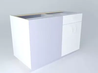 BB2D1D kitchen cabinet Free 3D model