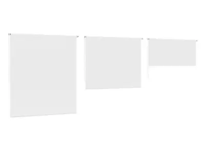 White Window Blinds 3D model