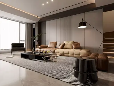 Indoor model of the reception room 3D model