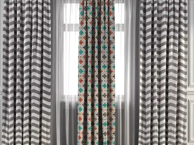 Curtain Set 95 3D model