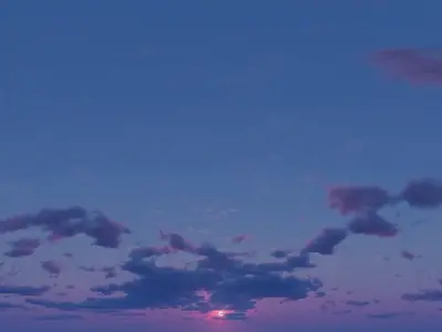 Skydome HDR - Hazy Dusk Sunset - 2 Texture