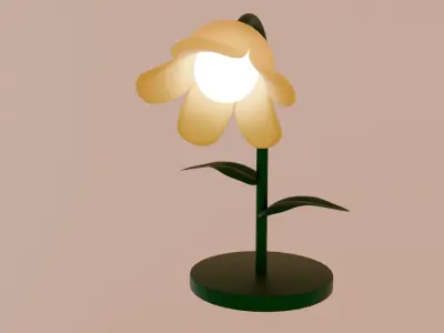 Flower Lamp set 3D model