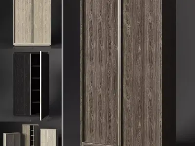 BEZIER PANEL DOUBLE-DOOR CABINET 3D model