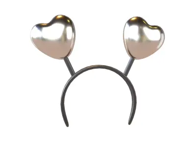 Heart Headband v1 011 Low-poly 3D model