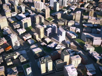 City 33 Low-poly 3D model