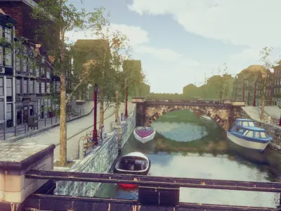 Modern City 4 Low-poly 3D model