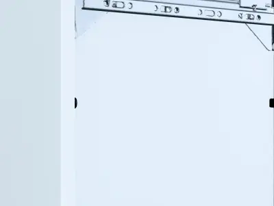 EKET Wall cabinet with glass door Low-poly 3D model