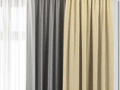 Curtain Set 300 3D model