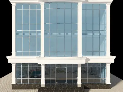 Building modern office Free 3D model purchase