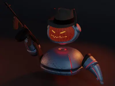 Assistant Droid - Gangster Glitch 3D model