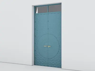 Aluminium door 333 3D model