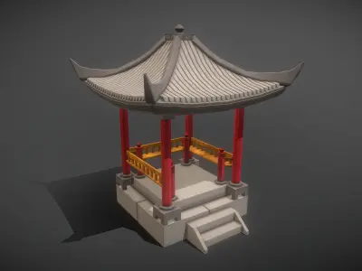 Pavilion Package Low-poly 3D model