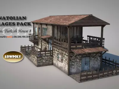 Anatolian Village House 8 Low-poly 3D model