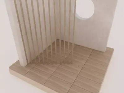 Interior Animation Scene Cinema 4D Redshift Project 3D model