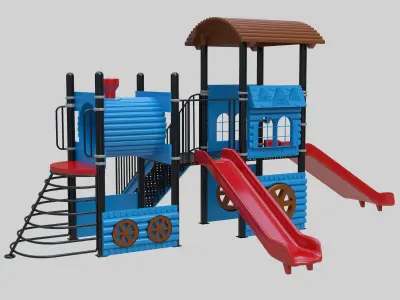 Train Style Playground 2 Low-poly 3D model