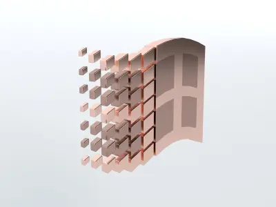 Windows 95 Logo v1 009 Free low-poly 3D model